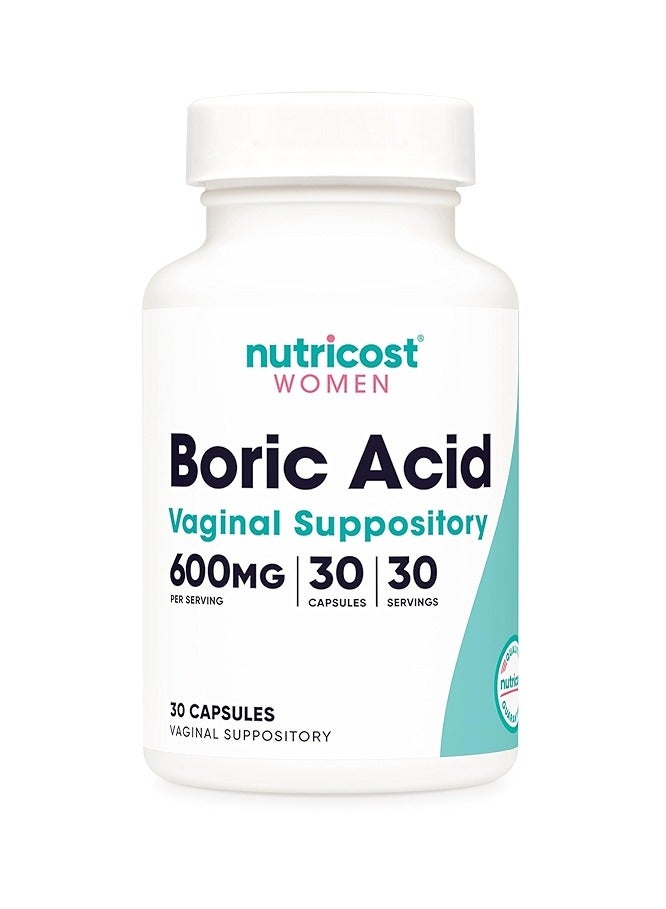 Women, Boric Acid , 600 mg, 30 Capsules